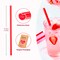 50pcs Red Heart Straws - Wine Glass Straws for Cocktail Parties & Romantic Dinners, Bridal Showers